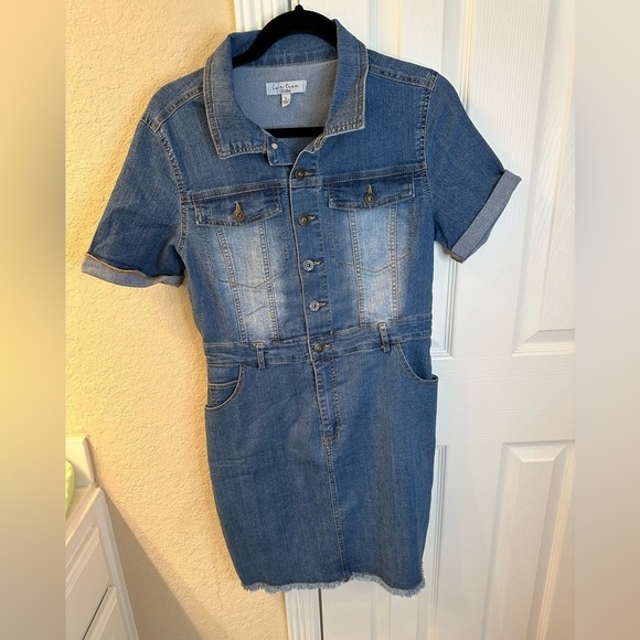 Love Tree Denim one piece skirt size Large - Picture 1 of 8